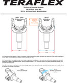 2012+ Models require some grinding of the stub shaft to properly clear the ball joint.