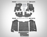 BedRug BRTJ97R Rear Four Piece Floor Liner kit for Jeep wrangler TJ 1997-2006