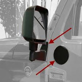 Rugged Ridge Mirror Relocation Bracket Kit in Black for Jeep JK