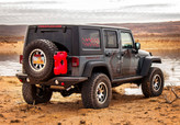 TeraFlex Rear Outback Bumper Mounted on Jeep JK