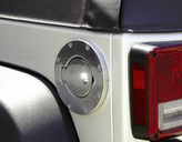 Rampage Products Billet Style Locking Gas Cover | Polished (Wrangler JK 2007-2018)