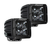 Rigid Industries 202213BLK D Series PRO Midnight Edition Spot Beam 3" LED Cube Light Pair