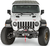 WARN 101330 Elite Series Stubby Front Bumper with Grille Guard for Jeep Wrangler JL & Gladiator JT 2018+