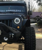 Oracle Lighting 5769-001 7" Round High Powered LED Headlight Pair with White Halo for Jeep Wrangler TJ & JK 1997-2018