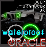 Oracle Lighting 3943-001 Waterproof LED Headlight Halo Kit in White for Jeep Wrangler JK 2007-2018