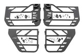Rough Country 10619 Front & Rear Steel Tube Doors for Jeep Wrangler JK 4 Door 2007-2018