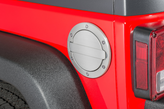 AMP Research 73000-00A Fuel Door in Brushed Aluminum for Jeep Wrangler JK 2007-2018