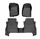 Rough Country M-61501 Front & Rear Floor Mats with Lockable Under Seat Storage for Jeep Gladiator JT 2020+