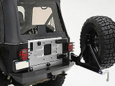 Smittybilt XRC Heavy Duty Rear Bumper with Tire Carrier for Jeep Wrangler TJ & LJ 1997-2006 | 76653 76654