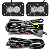 Baja Designs 547807 S2 Sport Wide/Cornering Flush Mount LED Backup Light Pair