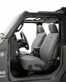 Bestop 29290-09 Front Seat Cover Pair in Charcoal for Jeep Wrangler JL & Gladiator JT 2018+