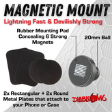 Bulletpoint Mounting Solutions JKMETAL2MAG DiabloM6 Magnetic Phone Mount for Jeep Wrangler JK 2011-2018