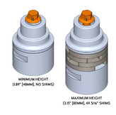 Rock Jock RJ-107101-101 Adjustable Front Bump Stop Kit for Jeep Wrangler JK, JL & Gladiator JT 2007+