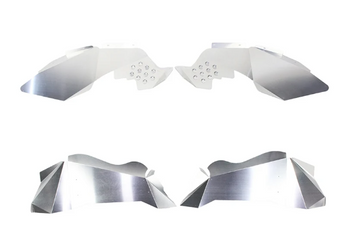 Fishbone Offroad FB33069 Front and Rear Inner Fenders in Bare Aluminum for Jeep Wrangler JK 2007-2018