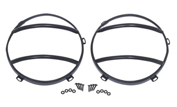 Kentrol 80573 Euro Headlight Guards in Textured Black for Jeep Wrangler JK 2007-2018