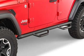 N-Fab J1866 3" Tubular Nerf Steps in Textured Black for Jeep Wrangler JL 4 Door 2018+