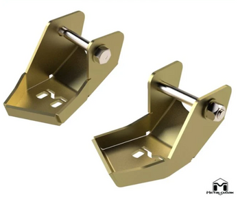 MetalCloak 6392 Rear Bolt On Shock Bracket Skid Plates for Jeep Wrangler JL 2018+