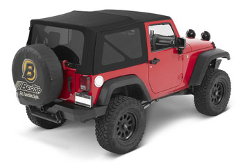 Bestop 54822-17 Supertop NX Soft Top in Black Twill for 2 Door Jeep Wrangler
