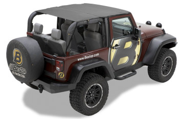 Bestop 52584-35 Header Extended Safari Style Bikini Top for Jeep Wrangler JK 4 Door 2010-2018