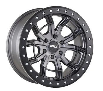 Dirty Life 9303-7973MGT12 9303 DT-1 Beadlock Wheel 17x9 5x5 -12mm in Gunmetal