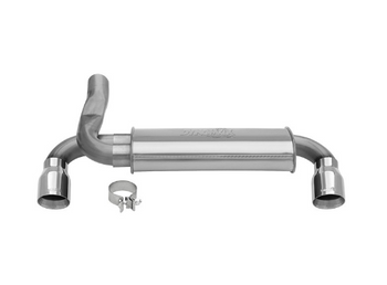 Dynomax 39528 Dual 2.5" Axle Back Super Turbo Exhaust System for Jeep Wrangler JK 2007-2018