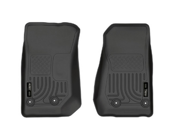 Husky Liners 18041 Weatherbeater Front Floor Liners in Black for Jeep Wrangler JK 2014-2018