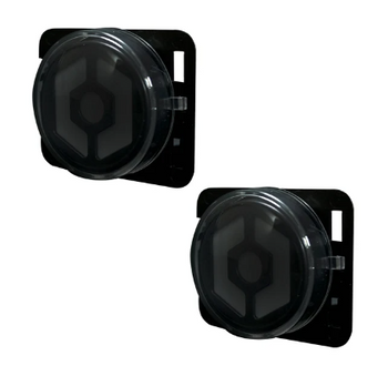 Recon 264335WHBK Round Front Fender LED Lights in Smoked Lens for Jeep Wrangler JK 2007-2018