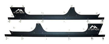 Crown Automotive RT20035 RT Offroad Rocker Panel Guards for Jeep Wrangler JK 4 Door 2007-2018