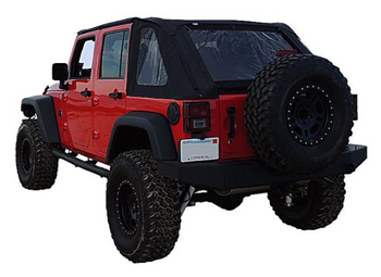 Crown Automotive BRT20135T Bowless Soft Top in Black Diamond for Jeep Wrangler JK 4 Door 2007-2018