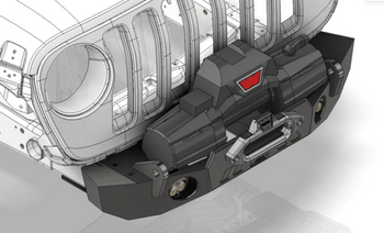 Motobilt MB1248 Gladius Front Frame Chop Bumper for Jeep Wrangler JK. JL & Gladiator JT 2007+