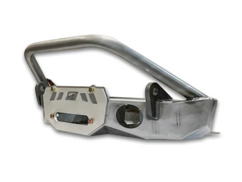 Motobilt MB1238-B Gladius Front Frame Chop Bumper with Bull Bar fits WARN M8274 for Jeep Wrangler JK. JL & Gladiator JT 2007+