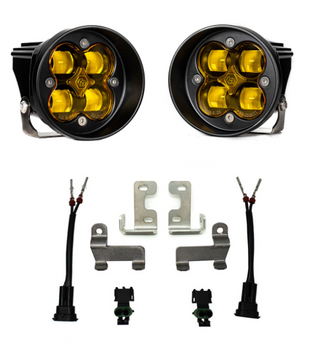 Baja Designs 447642 Squadron-R SAE Fog Pocket Light Kit in Amber for Toyota Tacoma, 4Runner & Tundra 2010+