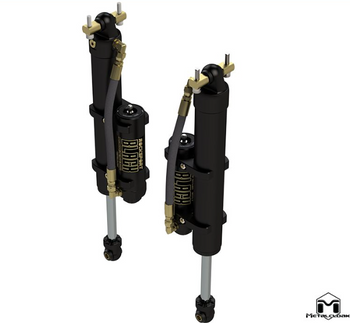 MetalCloak 1614 Rear RockSport BLACK Reservoir Long Travel Shocks 4.5-5.5" for Jeep Wrangler JK 2007-2018