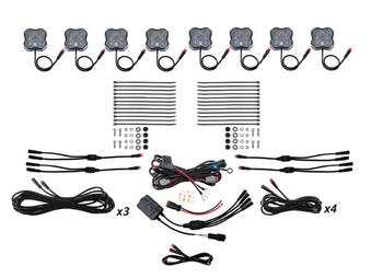 Diode Dynamics DD7744C RGBW Rock Light Installer Kit with Controller 8-Pack