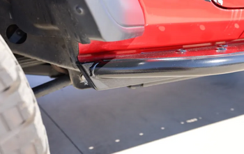 Rock Hard 4x4 RH-6022 RHX Series Tube Slider Rocker Guards with Flat Step for Jeep Wrangler JK 2 Door 2007-2018