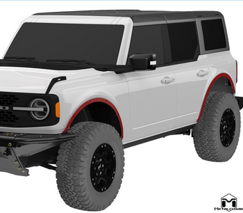 MetalCloak B0231 Front & Rear Fender Delete Kit for Ford Bronco 4 Door 2021+