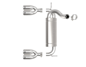 aFe Power 49-48086-P Rebel Series 2.5" 409 Stainless Steel Axle Back Exhaust for Jeep Wrangler JK 2007-2018