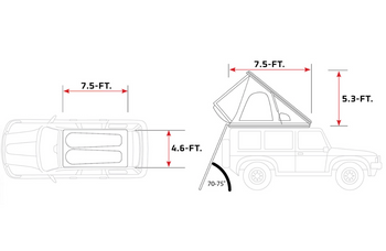 Ironman 4x4 IRTT0012 Swift 1400 Hard Shell Rooftop Tent