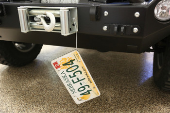 Rock Hard 4x4 RH-4006-F Roller Fairlead License Plate Mount with Cable Lanyard