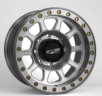 Battle Born Wheels F179-5B-S-5127-450-BRS Sierra Forged Beadlock 17x9 in Machined with Solid Ring