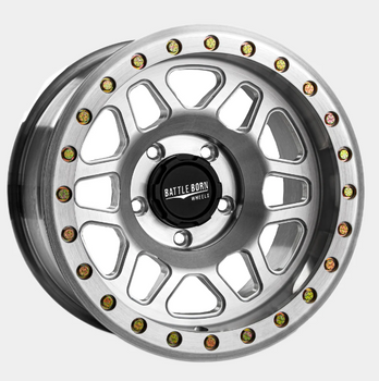 Battle Born Wheels F179-5B-K-5127-450-BRS Kilo Forged Beadlock 17x9 in Machined