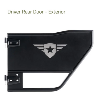 Combat Off Road 15-1049 Mission Rear Tube Doors for Jeep Wrangler JK 4 Door 2007-2018