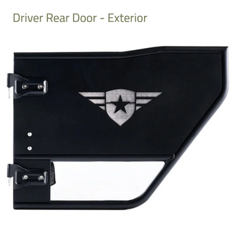 Combat Off Road 25-1049 Rear Mission Tube Doors for Jeep Wrangler JL 2018+ 4 Door