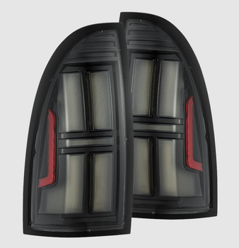 AlphaRex 680052 NOVA-Series Prismatic LED Tail Lights in Black for Toyota Tacoma 2005-2015
