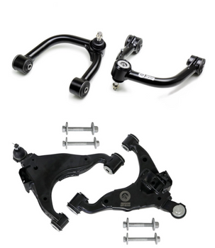 Freedom Off-Road FO-T702FU+FO-T702-1FL Front Upper & Lower Control Arms w/ Cam Bolts 2-4" Lift Toyota 4Runner/GX460 2010-2024