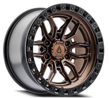 Arena Wheel Co. A109179075N01215 Hustle Wheel 17x9 in Smoked Satin Bronze with Black Lip