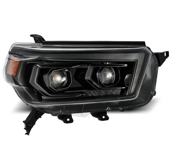 AlphaRex 880756 LUXX-Series Projector Headlights in Alpha Black for Toyota 4Runner 2010-2013
