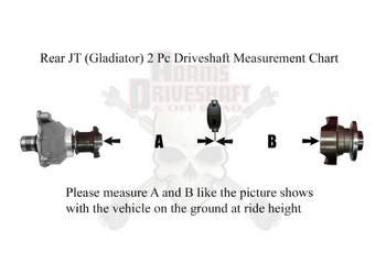 Adams Driveshaft ASDJT-1350R-S-2PC Rear 2-Piece 1350 CV Driveshaft for Jeep Gladiator JT 2020+