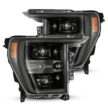 AlphaRex 880139 LUXX-Series LED Projector Headlights in Black for Ford F150 & Raptor 2021-2023