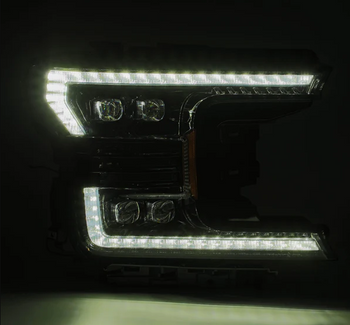 AlphaRex 880165 NOVA-Series LED Projector Headlights in Alpha Black for Ford F150 2018-2020